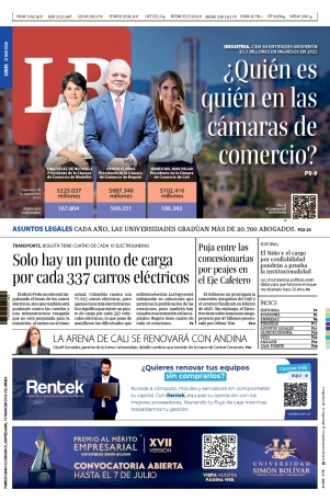 Portada de La República · 25 may 2026