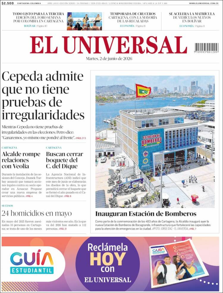 Portada de El Universal · 2 jun 2026