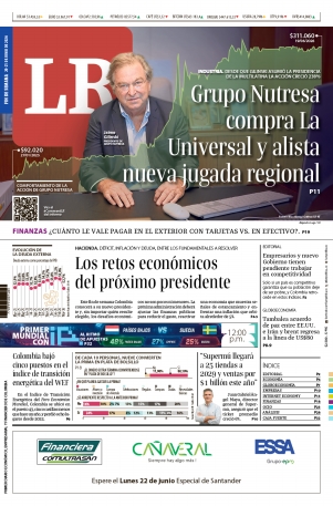 Portada de La República · 20 jun 2026
