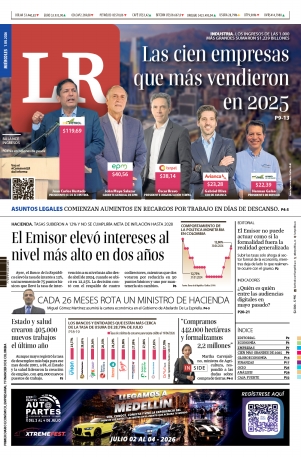 Portada de La República · 1 jul 2026