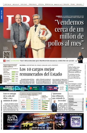 Portada de La República · 2 jul 2026