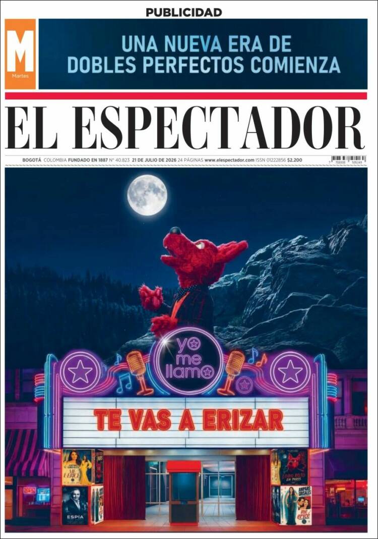 Portada de El Espectador · 21 jul 2026