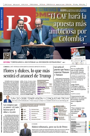 Portada de La República · 25 jul 2026