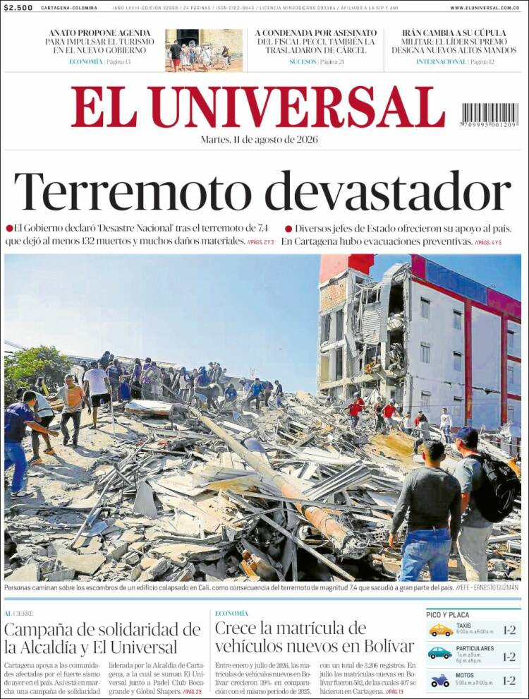 Portada de El Universal · 11 ago 2026